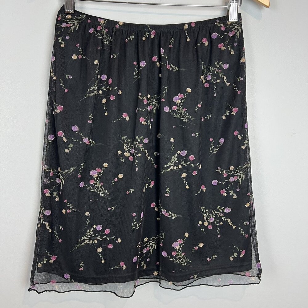 Fashion Bug Black Floral Mini Skirt